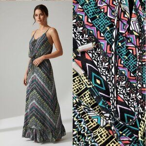Black boho multi-print maxi dress - Rock 47 by Wrangler brand